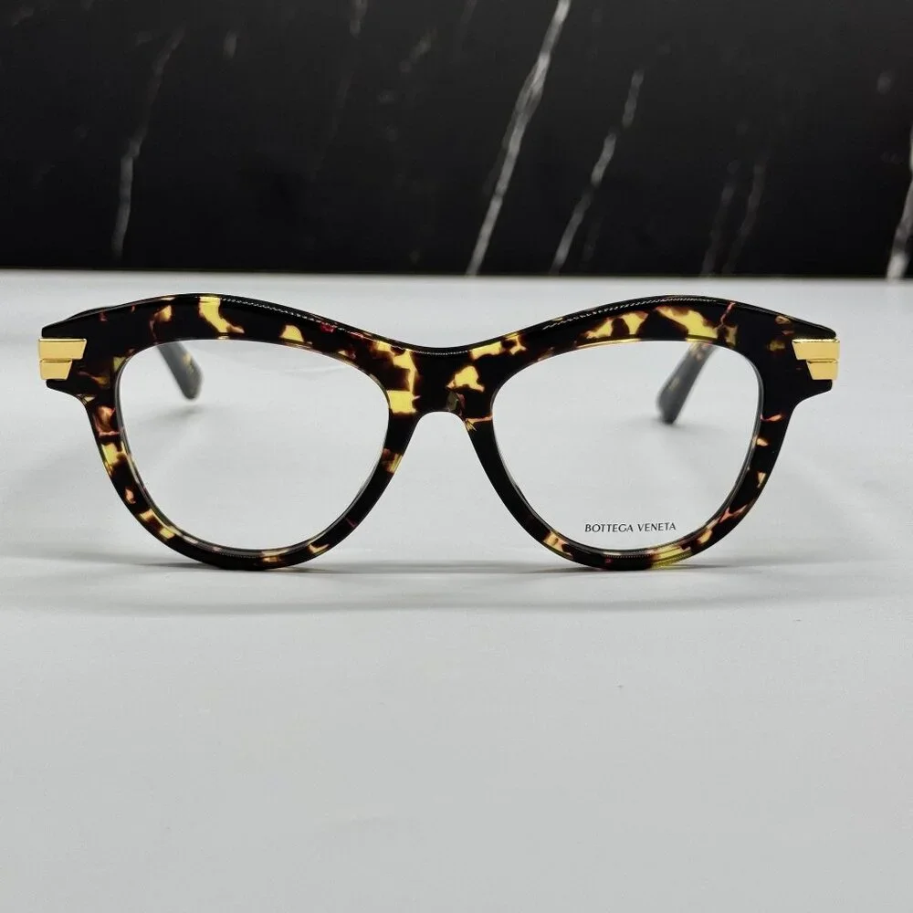 NEW BOTTEGA VENETA BV1105O 002 CAT EYE HAVANA WOMEN EYEGLASSES
